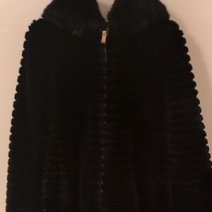 Black Faux Fur Coat